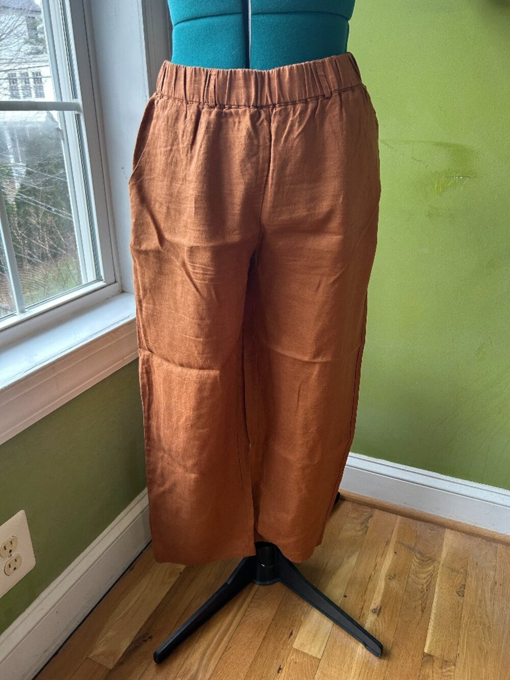 Quince NWT linen pants, M Terracotta
